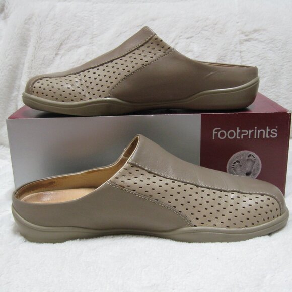 Birkenstock Footprints TRIESTE Beige/Moonstruck Leather Slip on 40 N US W 9 M 7 - Picture 2 of 14